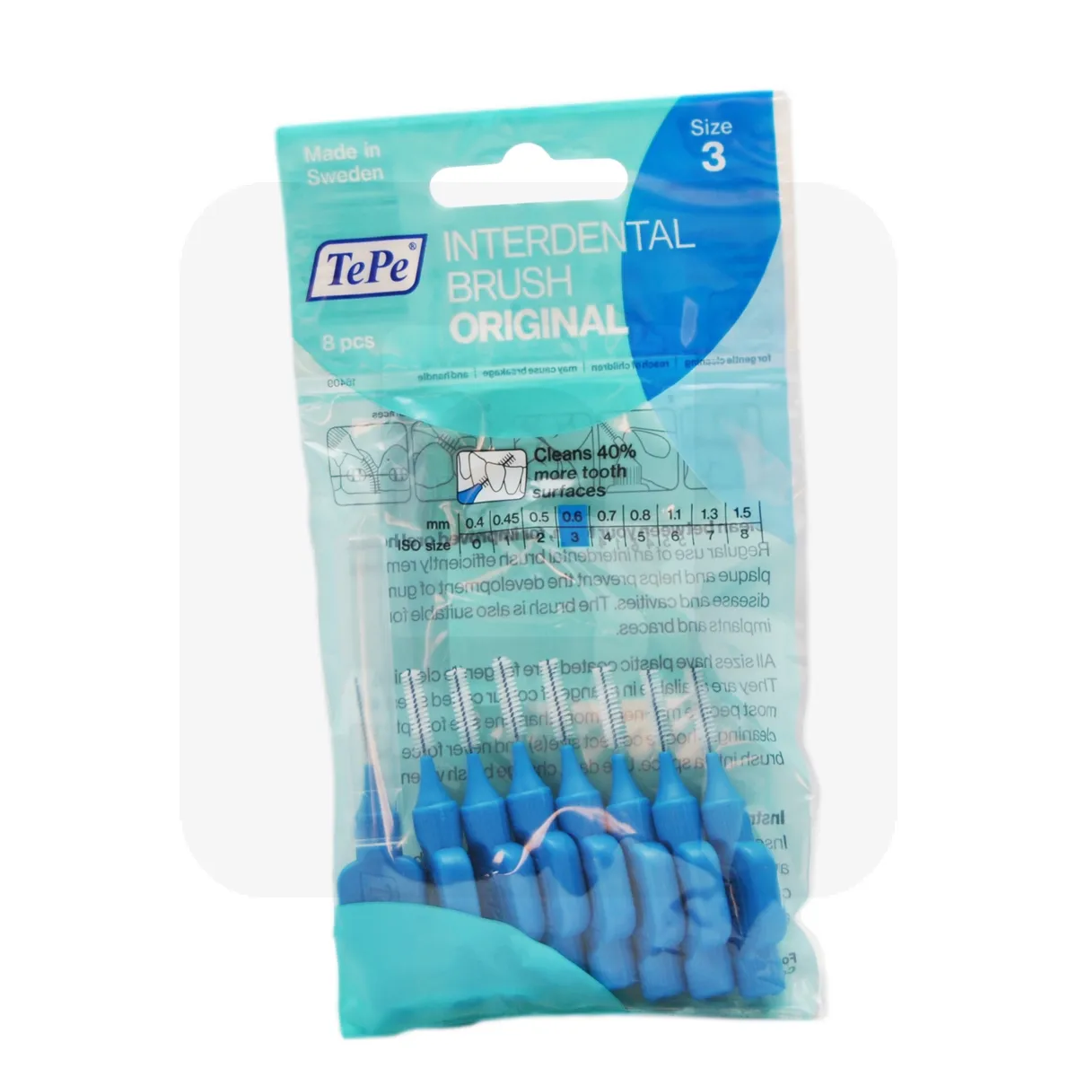 TEPE INTERDENTAALHARJAD NR.3 (0,6MM) N8 - Tootepilt