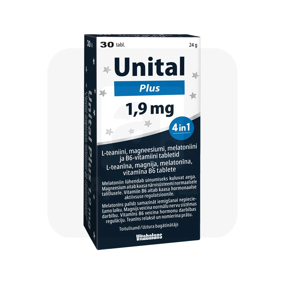 UNITAL PLUS 4IN1 TBL 1,9MG N30 - Tootepilt