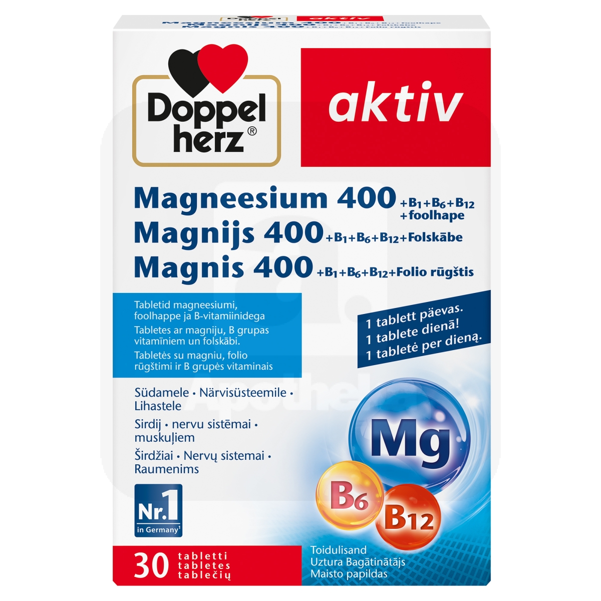 DOPPELHERZ AKTIV MAGNEESIUM TBL N30 - Tootepilt