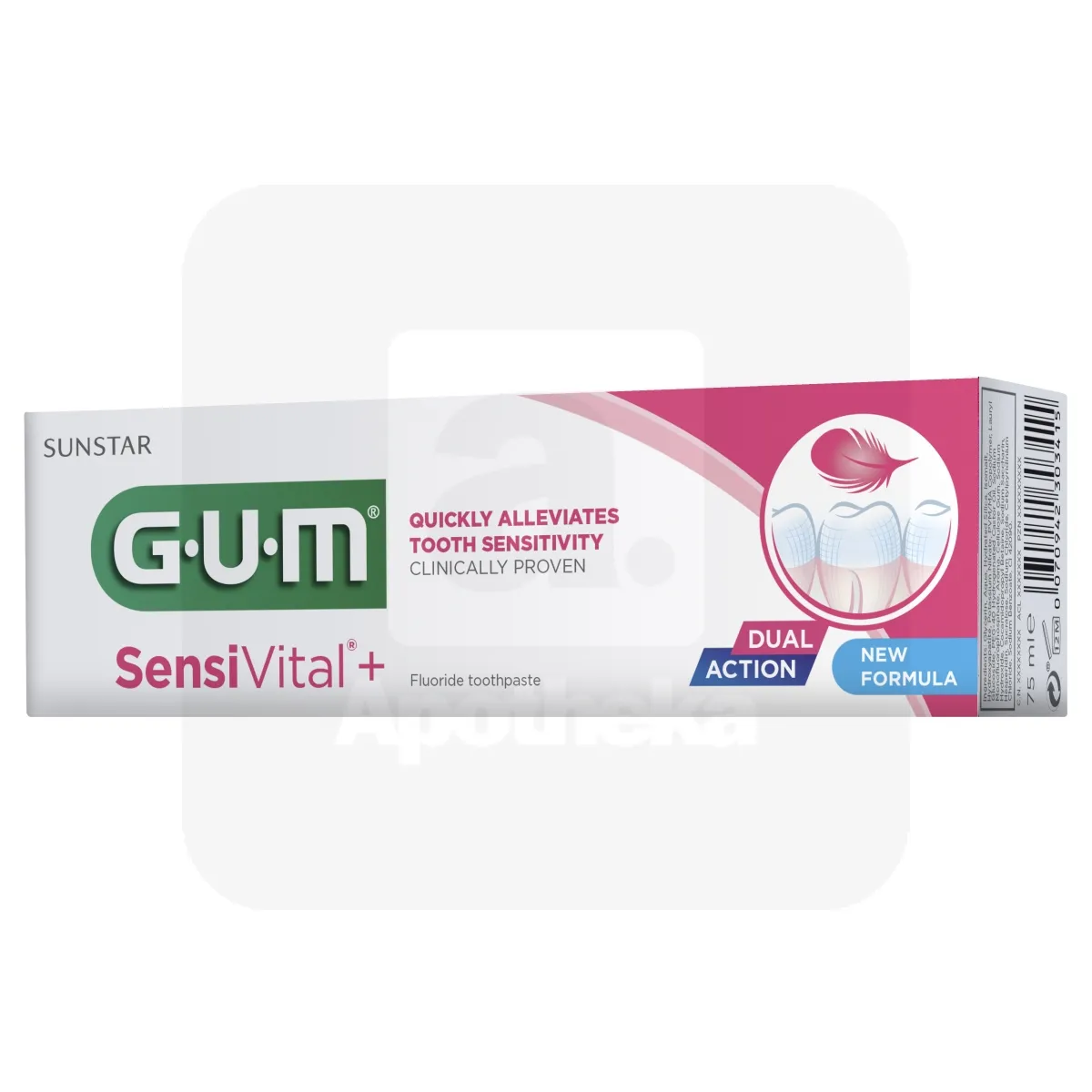 GUM GEEL-HAMBAPASTA SENSIVITAL+ TUNDLIKELE HAMMASTELE 75ML - Tootepilt