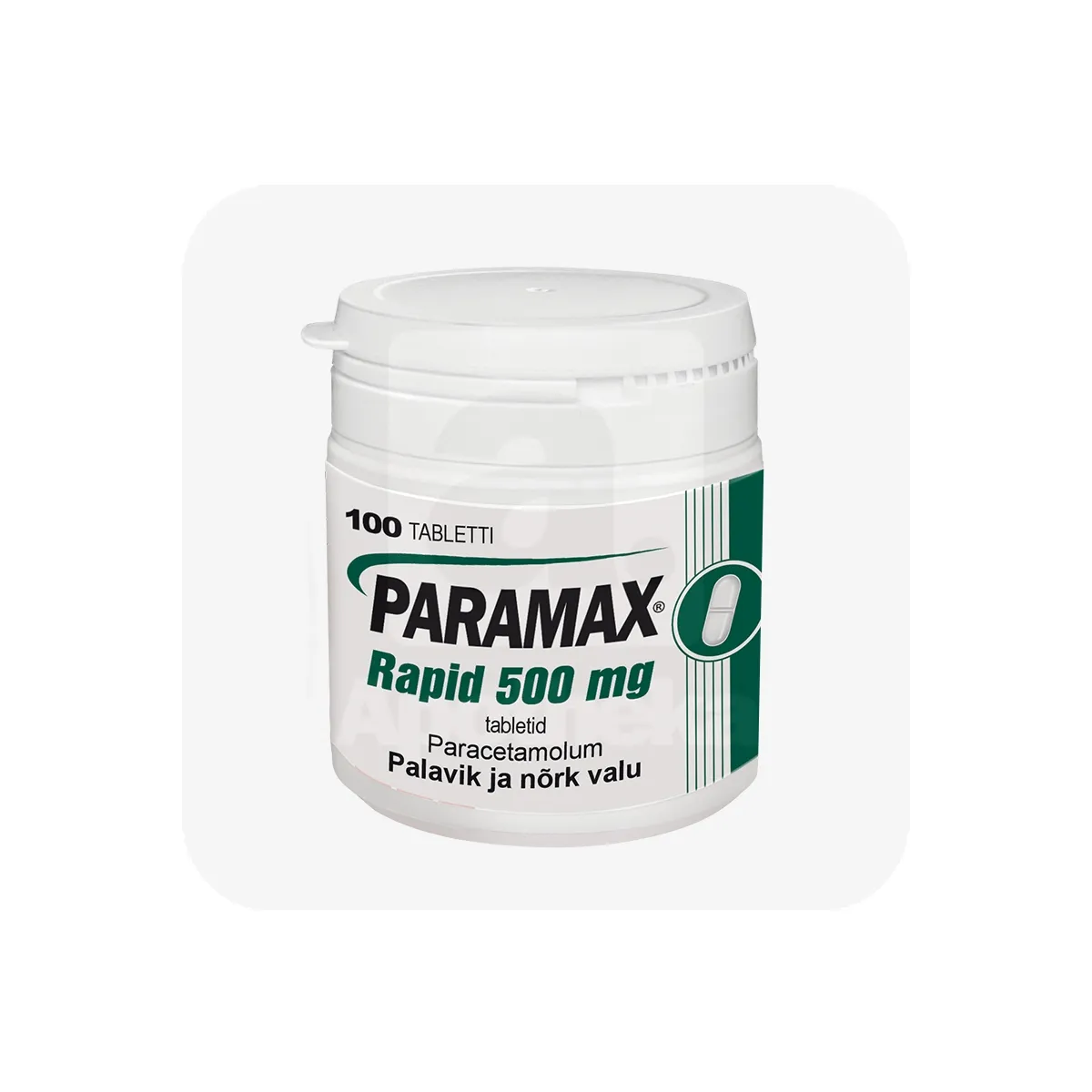 PARAMAX RAPID TBL 500MG N100 (PURGIS) - Tootepilt