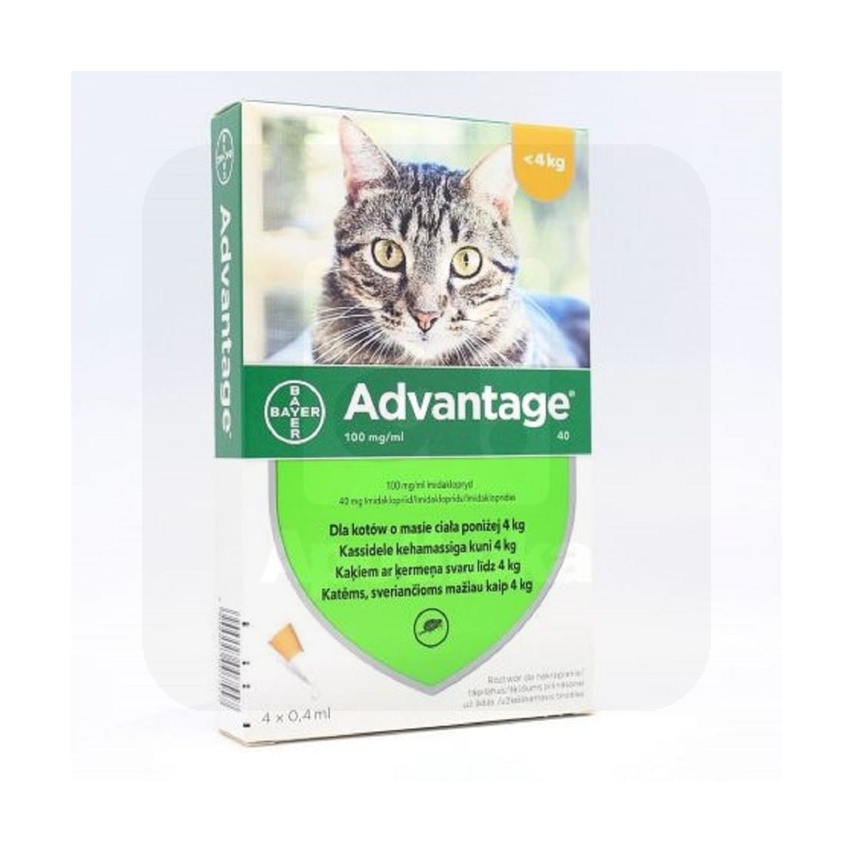 Advantage täpilahus kassidele 0,4ml