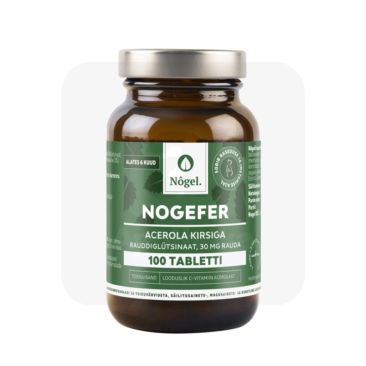 NOGEFER ACEROLA KIRSIGA TBL 30MG N100 - Tootepilt