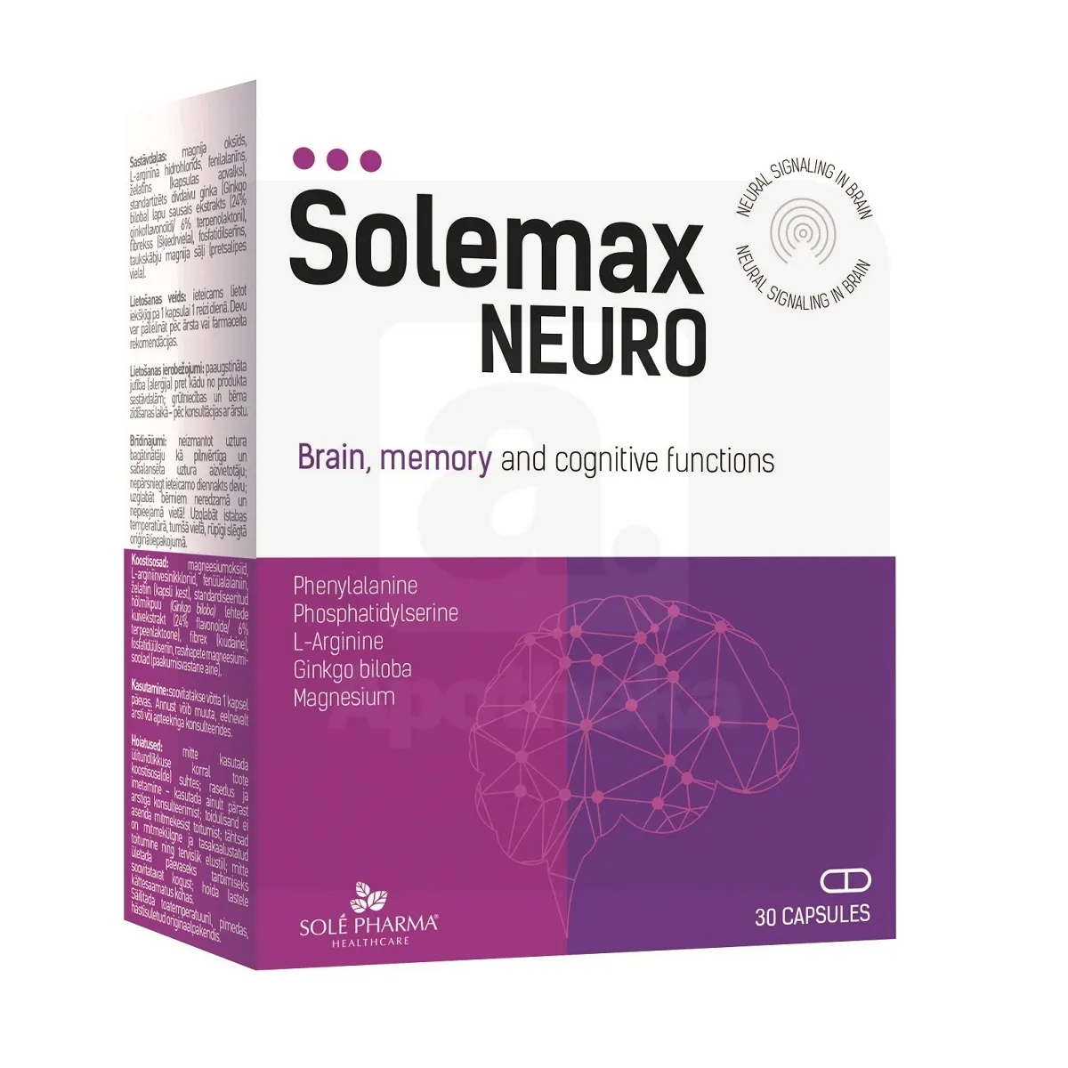 SOLEMAX NEURO KAPSLID N30 - Tootepilt