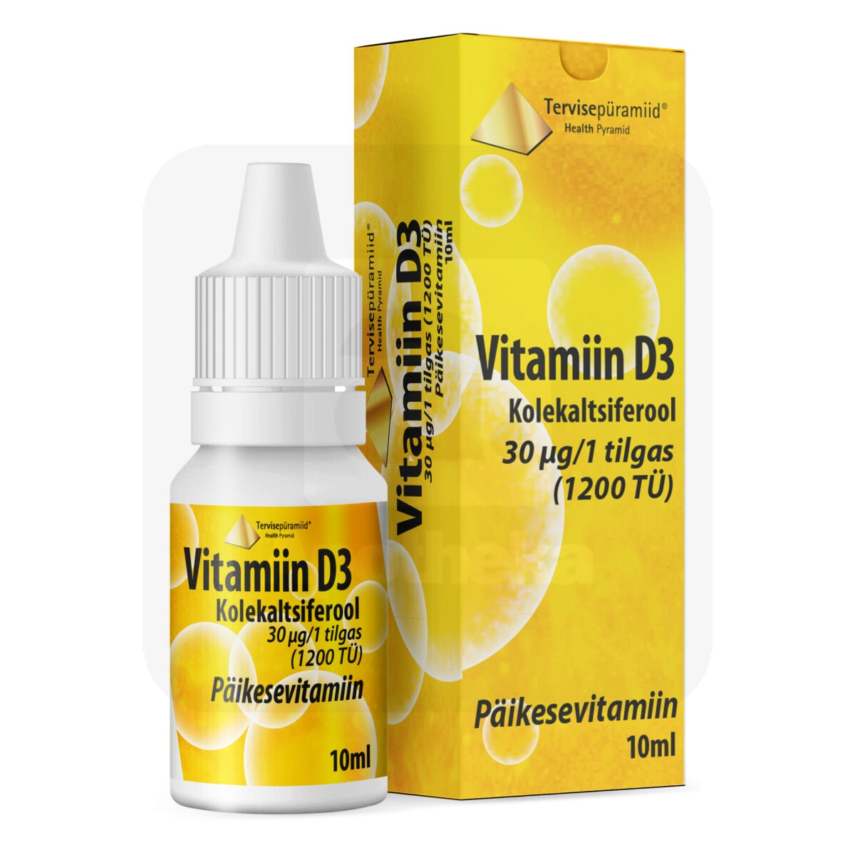 TERVISEPÜRAMIID VIT. D3 TILGAD 30MCG/TILGAS 10ML - Tootepilt