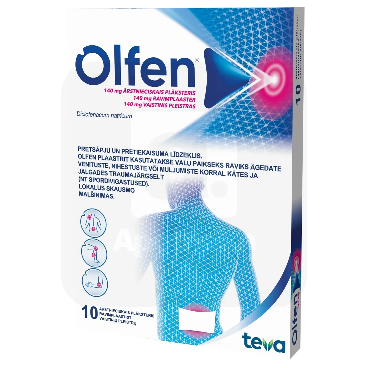 OLFEN RAVIMPLAASTER 140MG N10 - Tootepilt