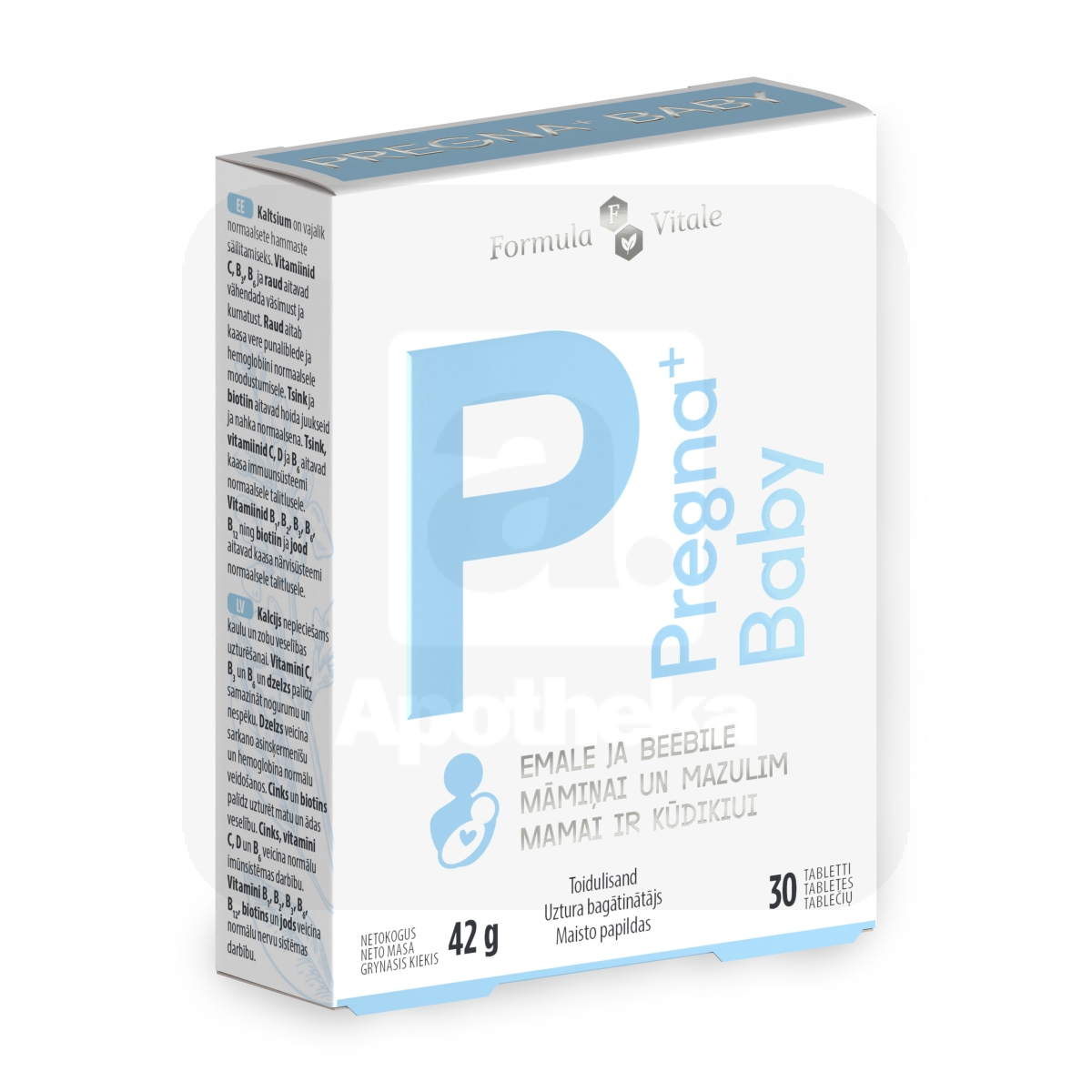 FORMULA VITALE PREGNA+ BABY TBL N30 UUS - Tootepilt
