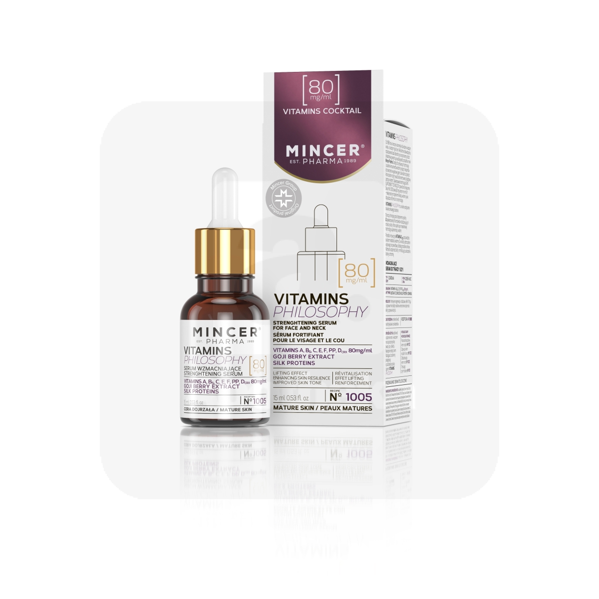 MINCER PHARMA VITAMINS PHILOSOPHY SEERUM PINGULDAV 15ML - Tootepilt