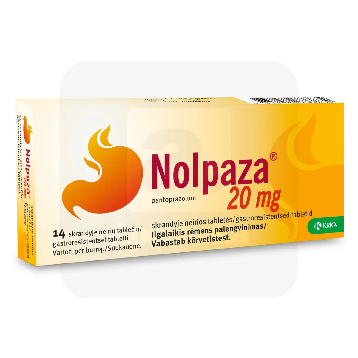 NOLPAZA GASTRORESISTENTNE TBL 20MG N14 - Tootepilt