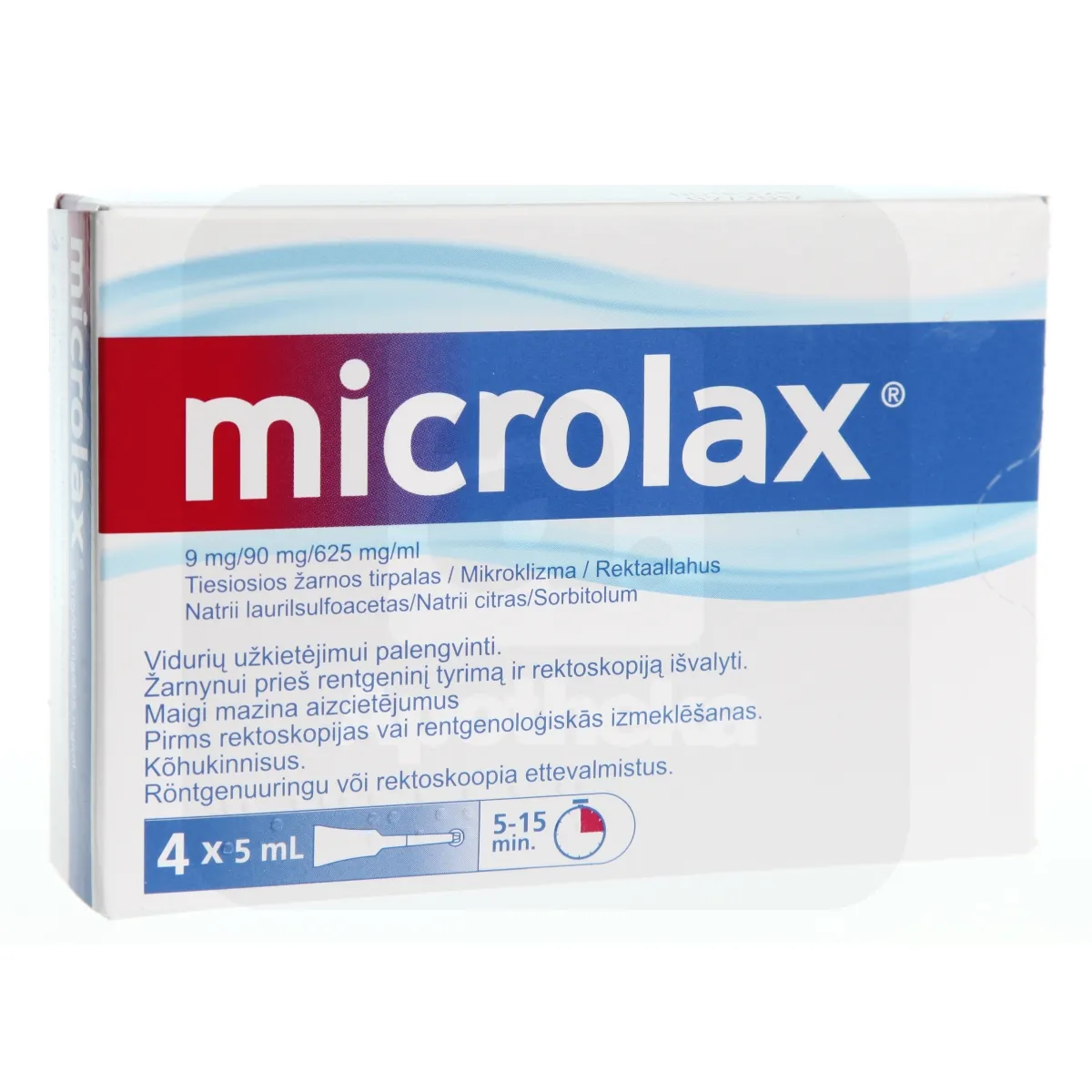 MICROLAX REKTAALLAHUS 9+625+90MG/1ML 5ML N4 - Tootepilt