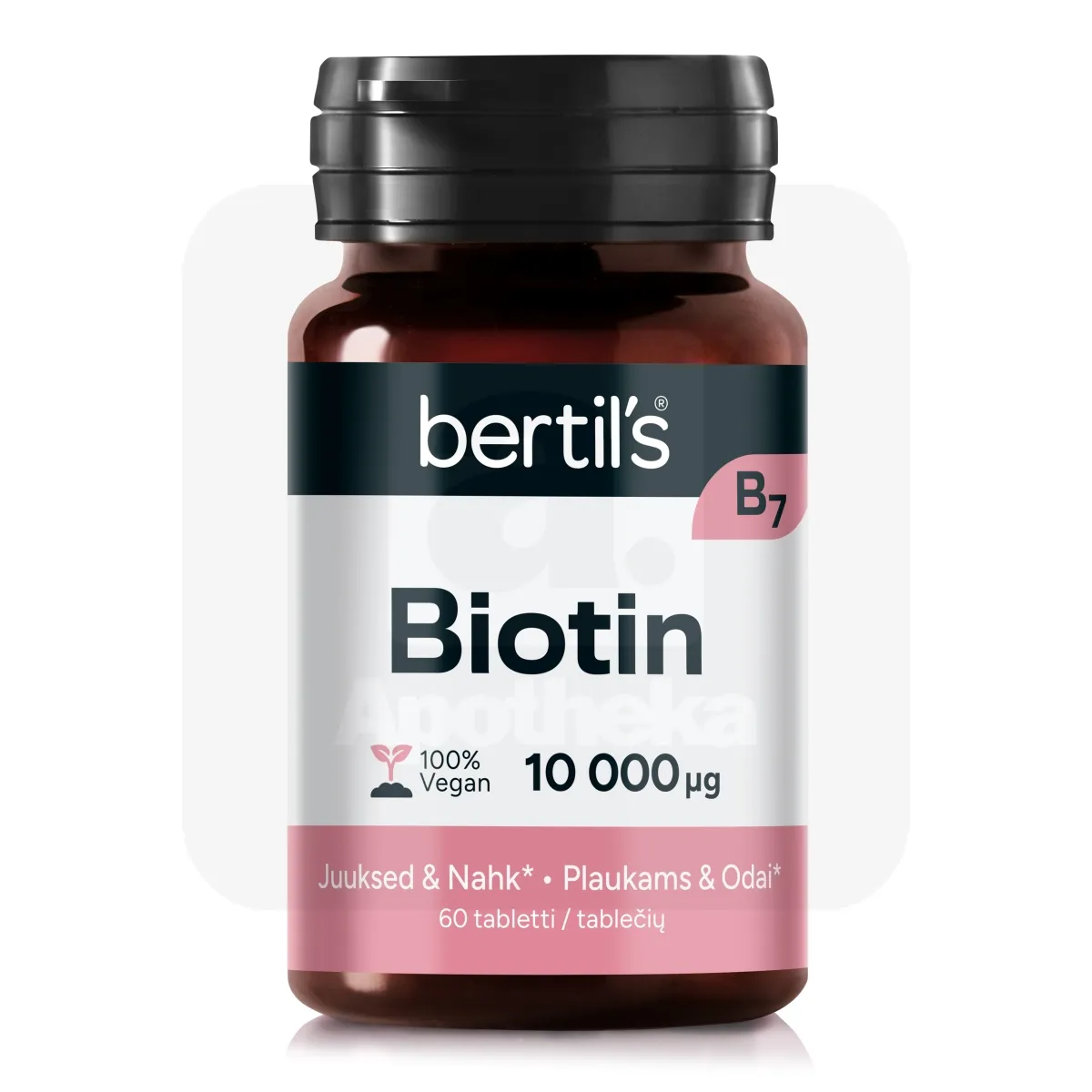 BERTILS BIOTIN TBL 10000 MCG N60 - Tootepilt