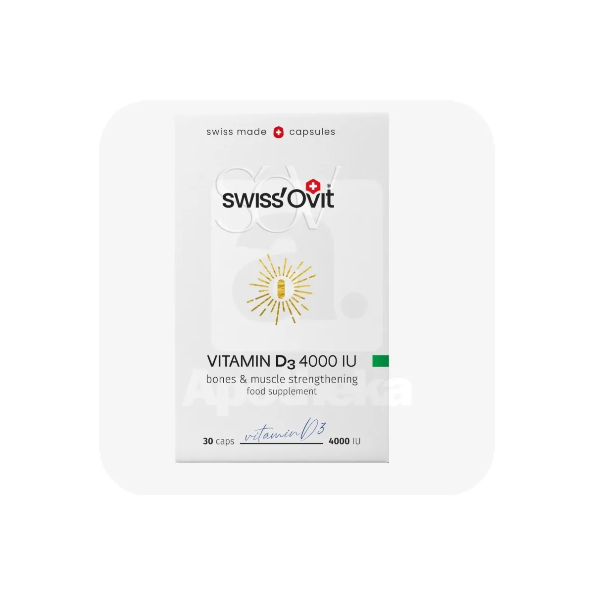 SWISSOVIT VITAMIIN D3 KAPSLID 4000IU N30 - Tootepilt