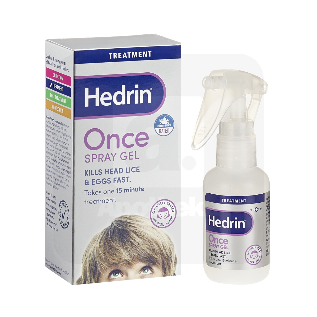 HEDRIN ONCE SPRAY GEEL TÄIDEVASTANE 60ML