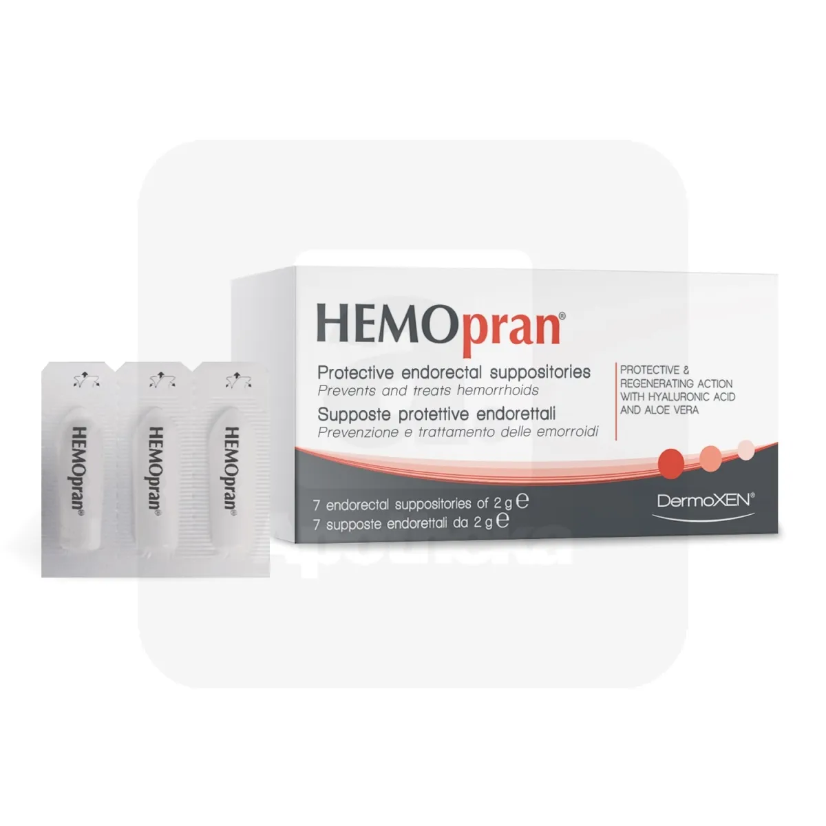 DERMOXEN HEMOPRAN SUPOSIIDID 2G N7 - Tootepilt