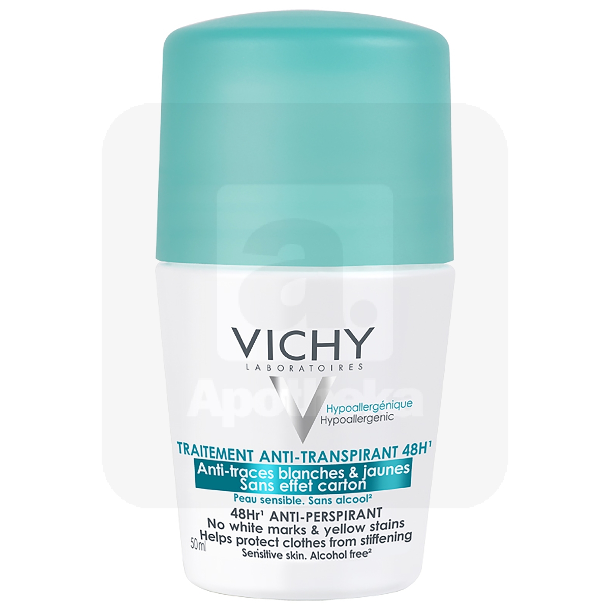 VICHY ANTIPERSPIRANT ROLL-ON 48H ANTITRACE 50ML - Tootepilt