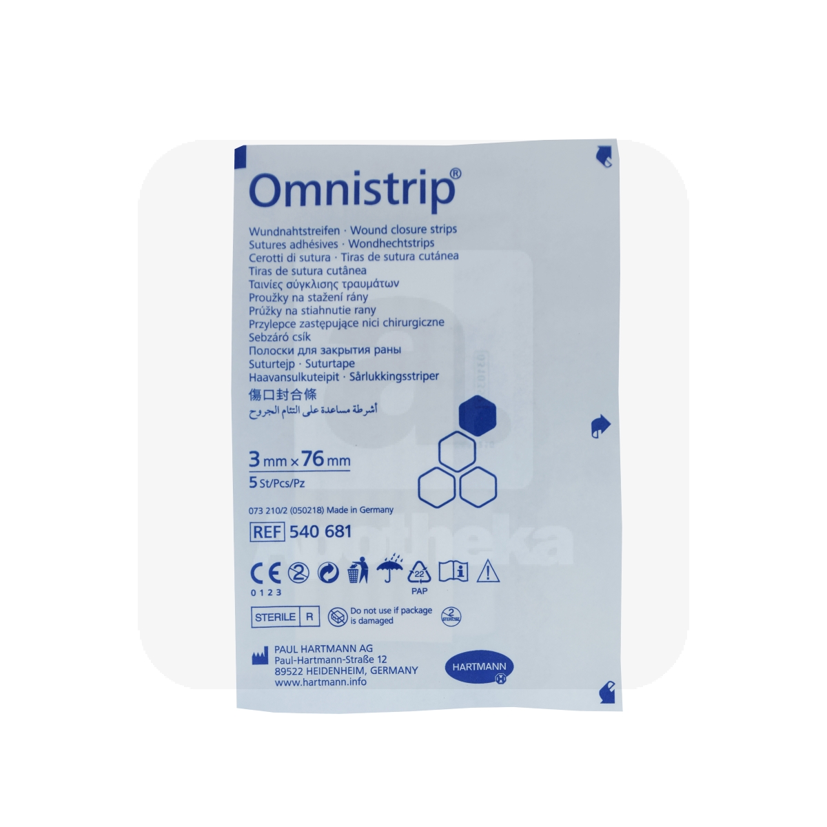 OMNISTRIP HAAVASULGEMISPLAASTER 3X76MM N5