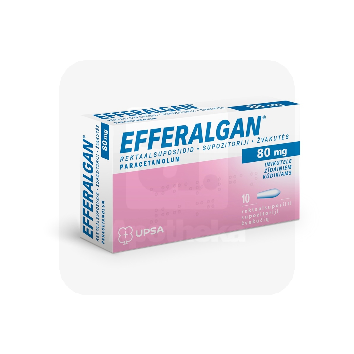 EFFERALGAN REKTAALSUPOSIIT 80MG N10 - Tootepilt