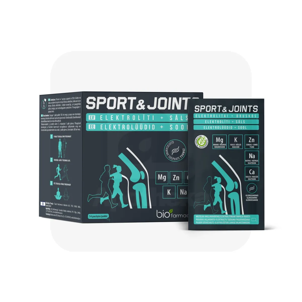 BIO MAGNEESIUM+BIO KAALIUM SPORT&JOINTS PULBER N14 UUS - Tootepilt