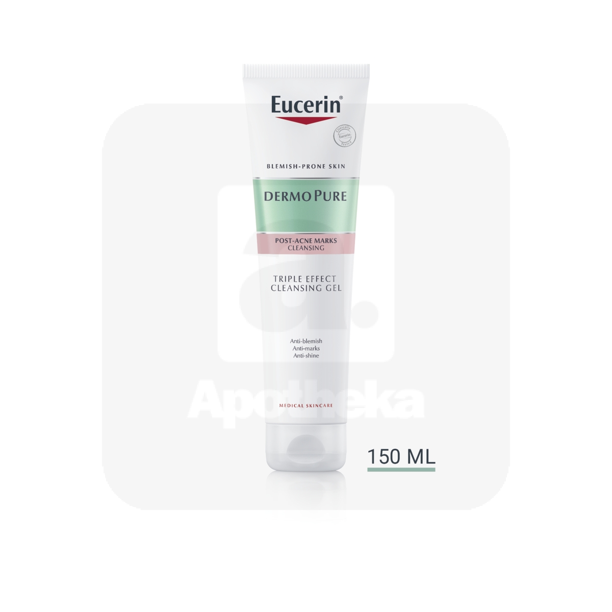 EUCERIN DERMOPURE PUHASTUSGEEL AKNEJÄRGNE 150ML - Tootepilt