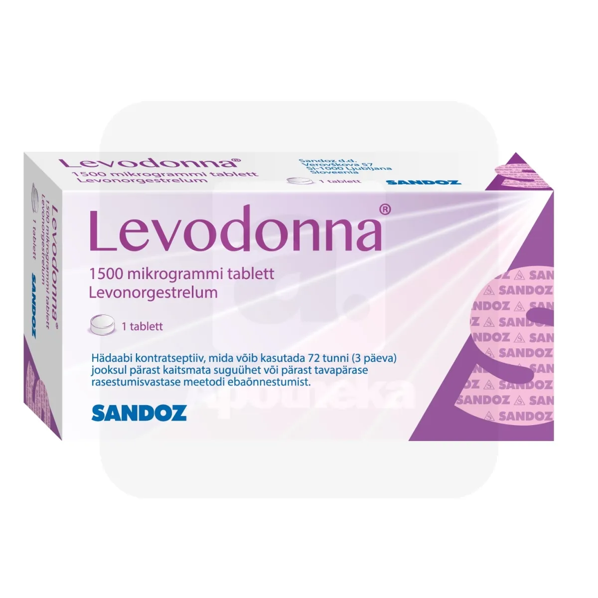 LEVODONNA TBL 1500MCG N1 - Tootepilt