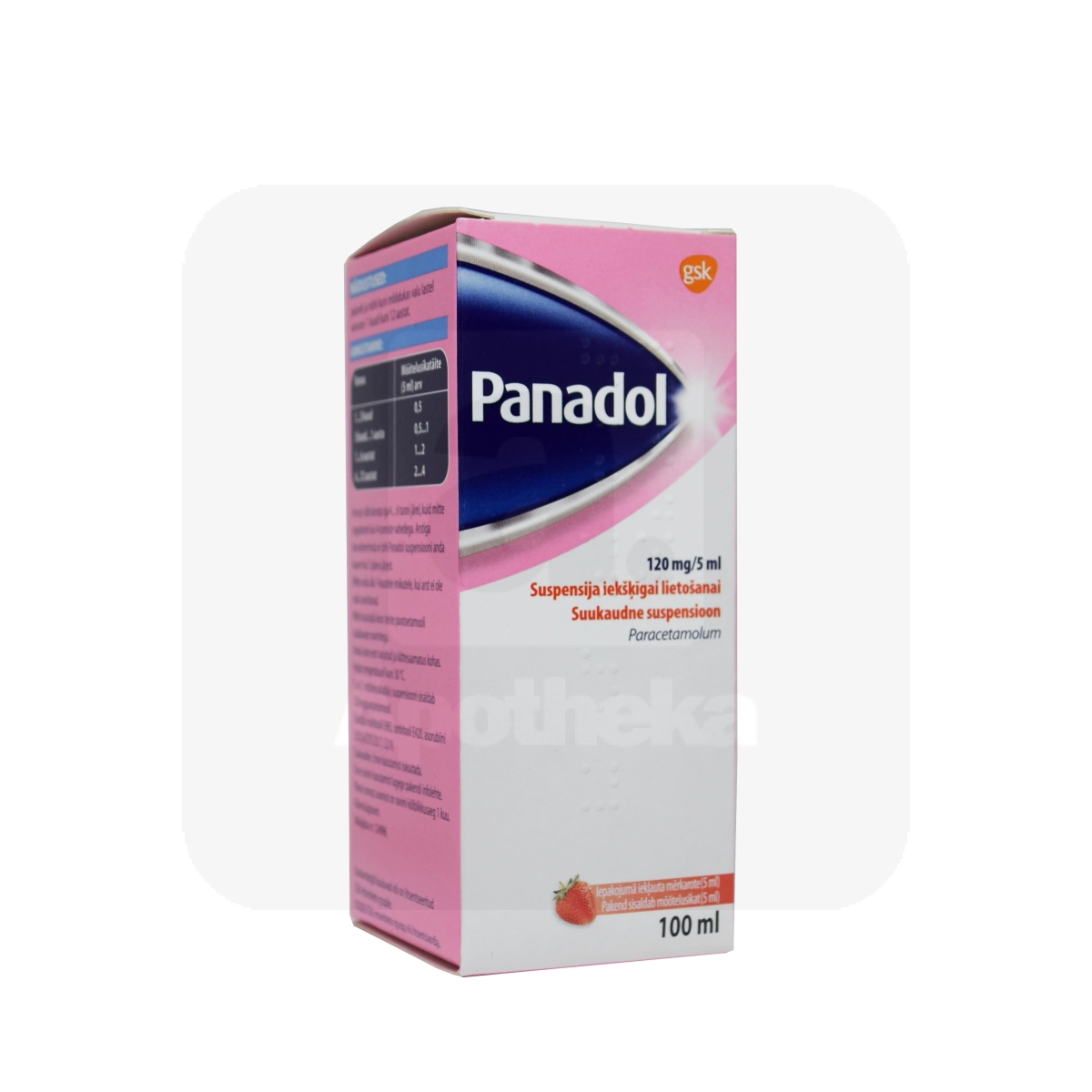 PANADOL SUUKAUDNE SUSP 120MG/5ML 100ML - Tootepilt