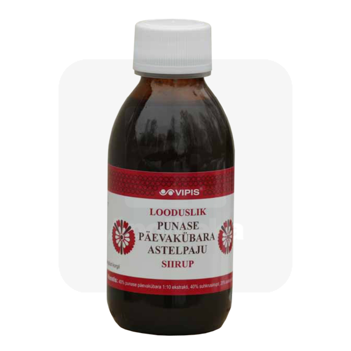VIPIS PUNASE PÄEVAKÜBARA ASTELPAJU SIIRUP 150ML - Tootepilt