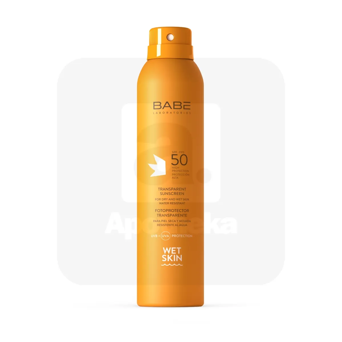 BABE PÄIKESEKAITSEAEROSOOL SPF50 VEEKINDEL 200ML - Tootepilt