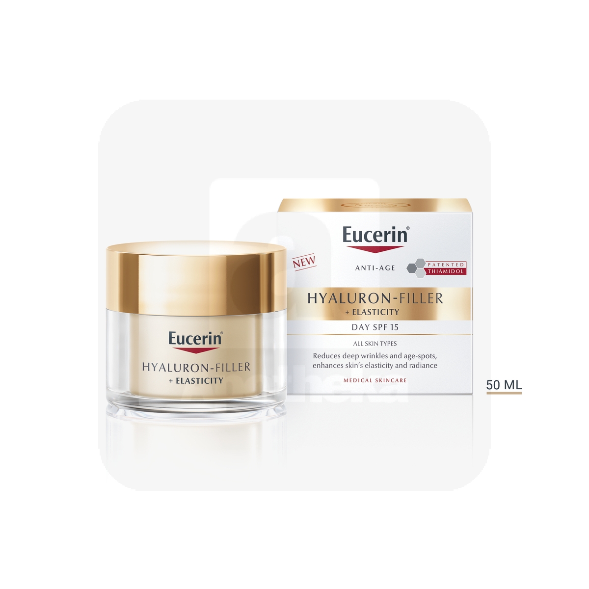 EUCERIN HYALURON FILLER+ELASTICITY PÄEVAKREEM 50ML - Tootepilt