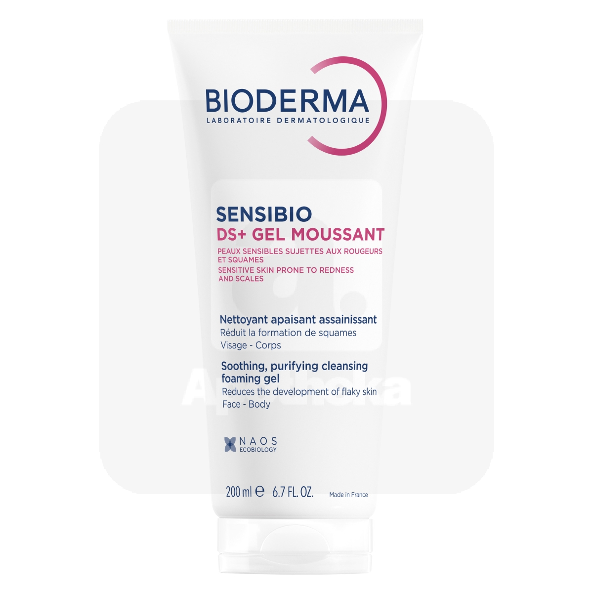 BIODERMA SENSIBIO DS+ PUHASTUSGEEL PUNETAVALE NAHALE 200ML - Tootepilt