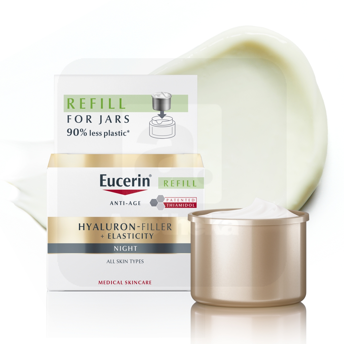 EUCERIN HYALURON FILLER+ELASTICITY ÖÖKREEM 50ML TÄITEPAKK - Tootepilt