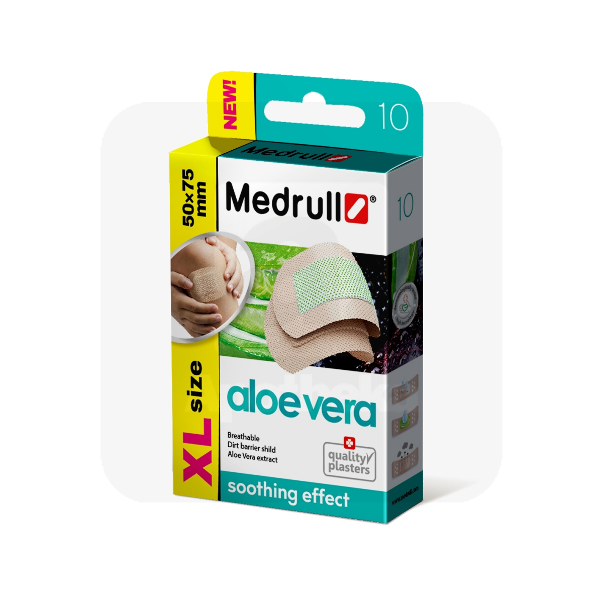 MEDRULL PLAASTER ALOE VERA XL 50X75MM N10 - Tootepilt