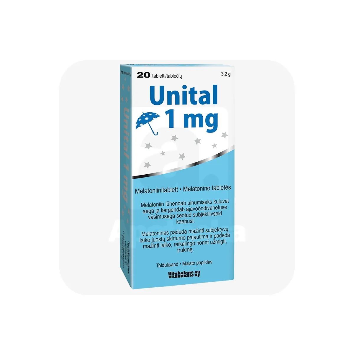 UNITAL TBL 1MG N20 - Tootepilt