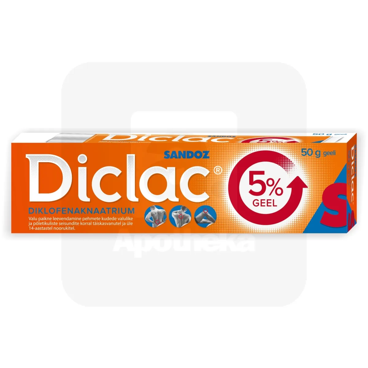 DICLAC 5% GEEL 50MG/G 50G - Tootepilt