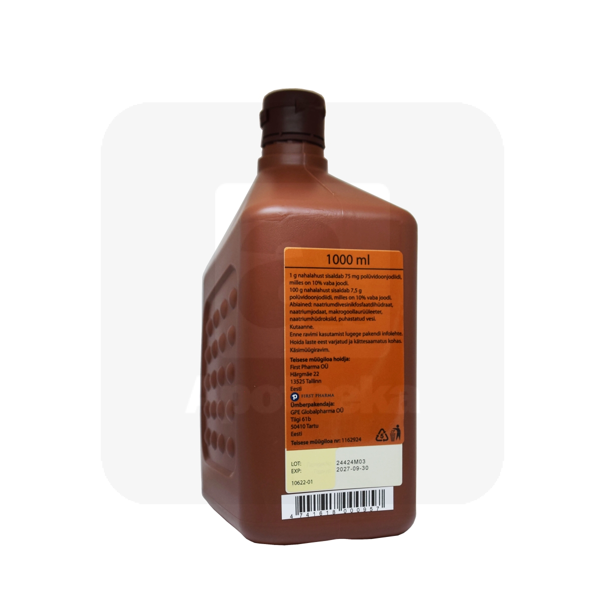 BRAUNOL NAHALAHUS 75MG/G 1000ML (TML) 1162924 - Tootepilt