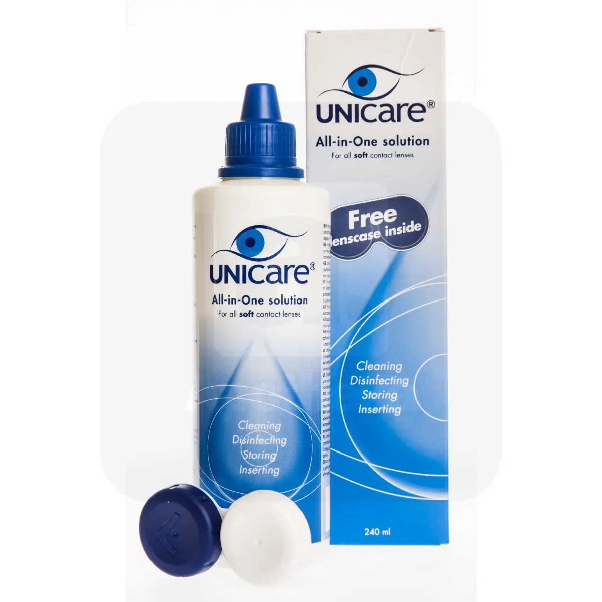 UNICARE ALL IN ONE 240ML (KONTAKTLÄÄTSEDE DES.LAHUS) - Tootepilt