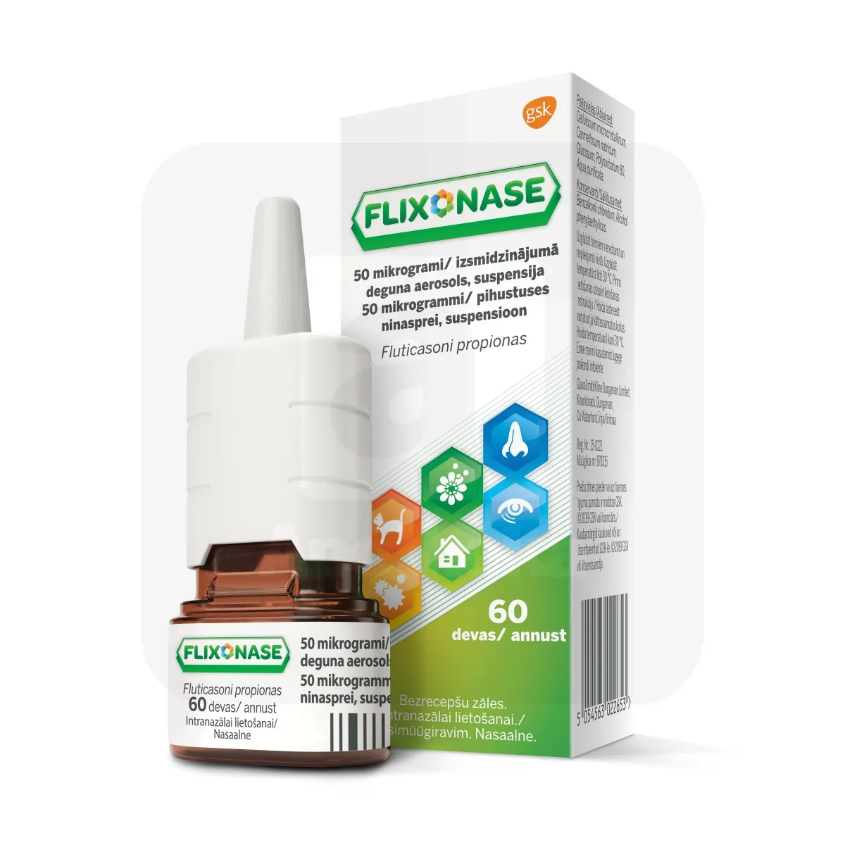 FLIXONASE NINASPREI, SUSPENSIOON 50MCG/D 60D - Tootepilt