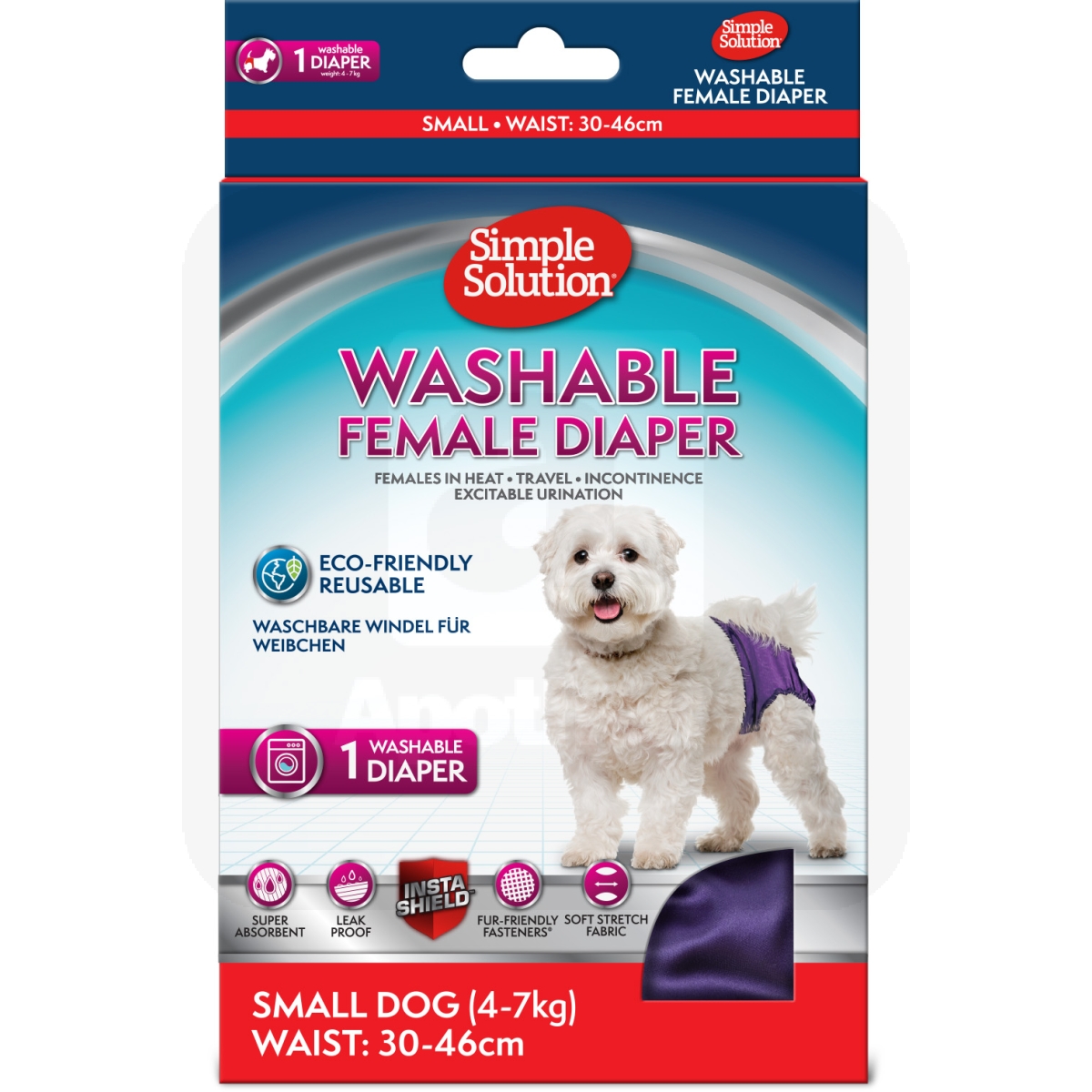 Simple Solution pestav mähe emasele koerale, S suurus, 1 tk - Tootepilt