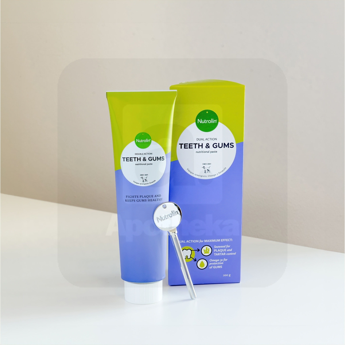 Nutrolin Teeth & Gums toiteainetepasta kassile ja koerale 200 g - Tootepilt