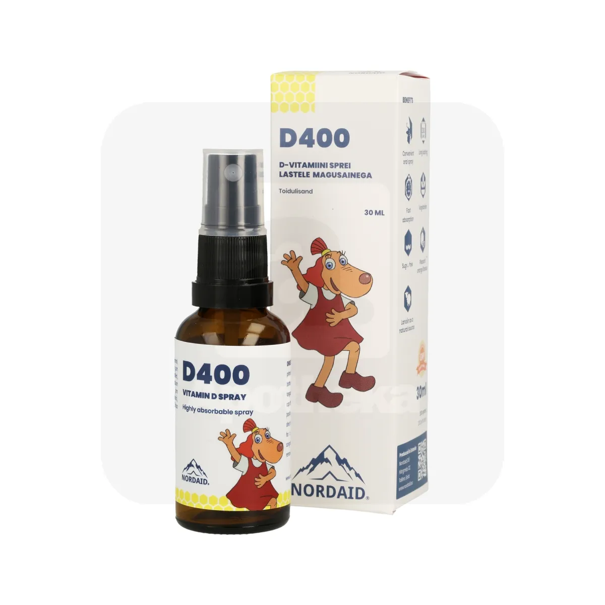 NORDAID D-VITAMIIN SUUKAUDNE SPREI 10MCG 30ML - Tootepilt