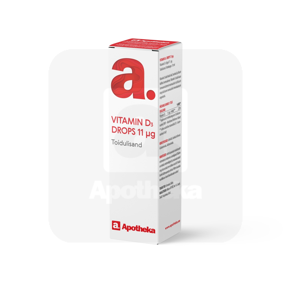 A. VITAMIN D3 DROPS 11MCG - Tootepilt