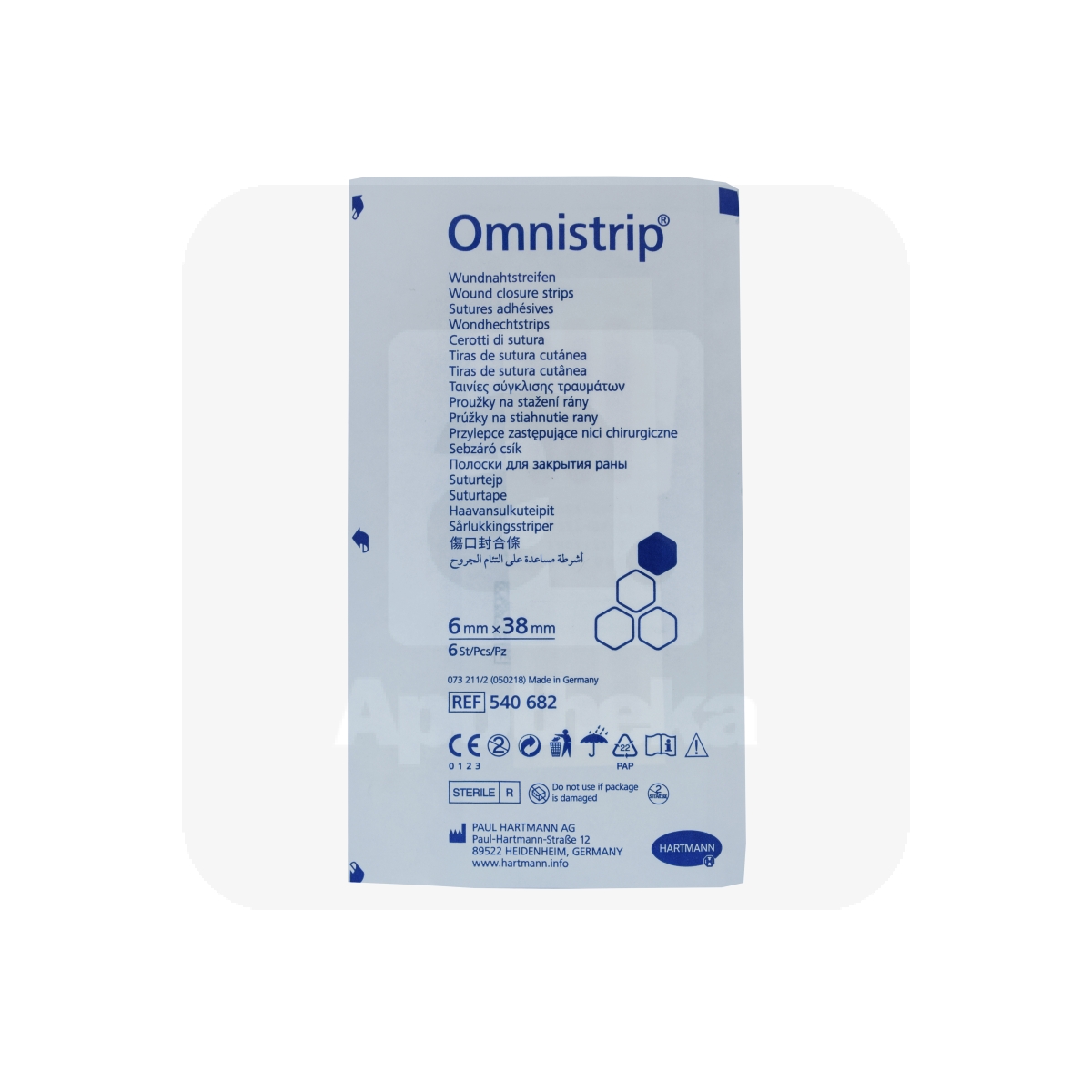OMNISTRIP HAAVASULGEMISPLAASTER 6X38MM N6