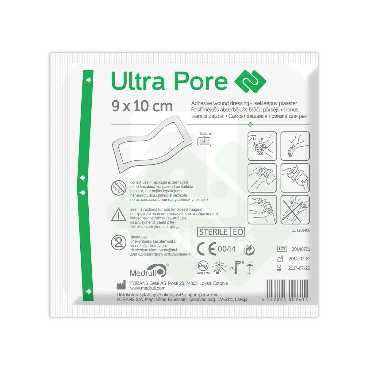 ISEKLEEPUV PLAASTER ULTRA PORE 9X10CM (MEDRULL) - Tootepilt