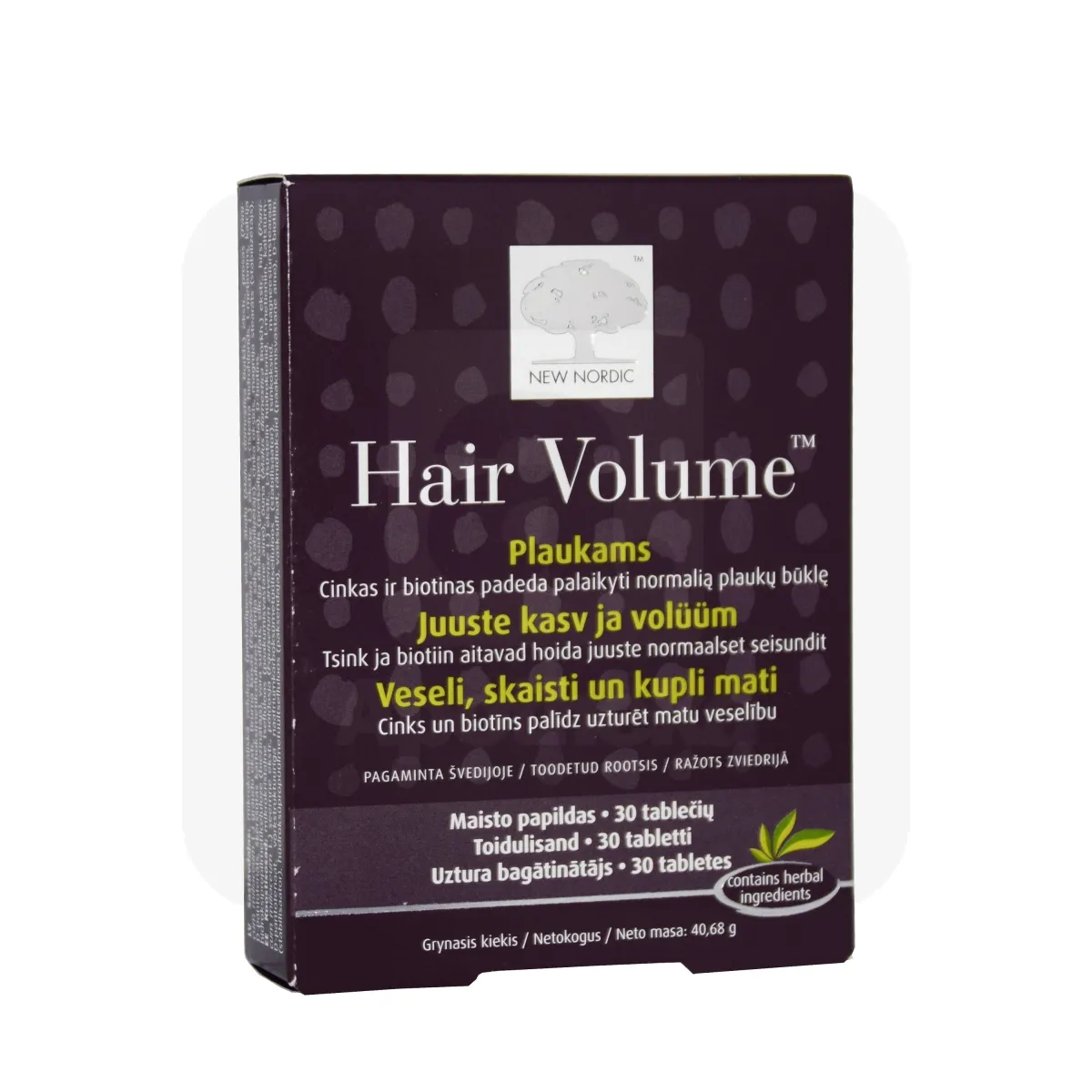 NEW NORDIC HAIR VOLUME TBL N30 - Tootepilt