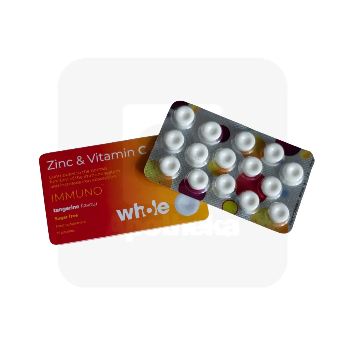 WHOLE VITAMIINI PASTILLID IMUUNSUS-TSINK JA C-VITAMIIN N15 - Tootepilt