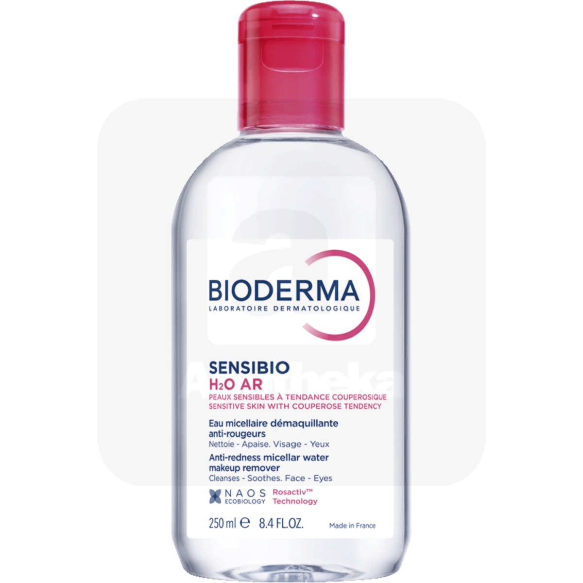 BIODERMA SENSIBIO H2O AR MITSELLAARVESI PUNETAV NAHK 250ML - Tootepilt