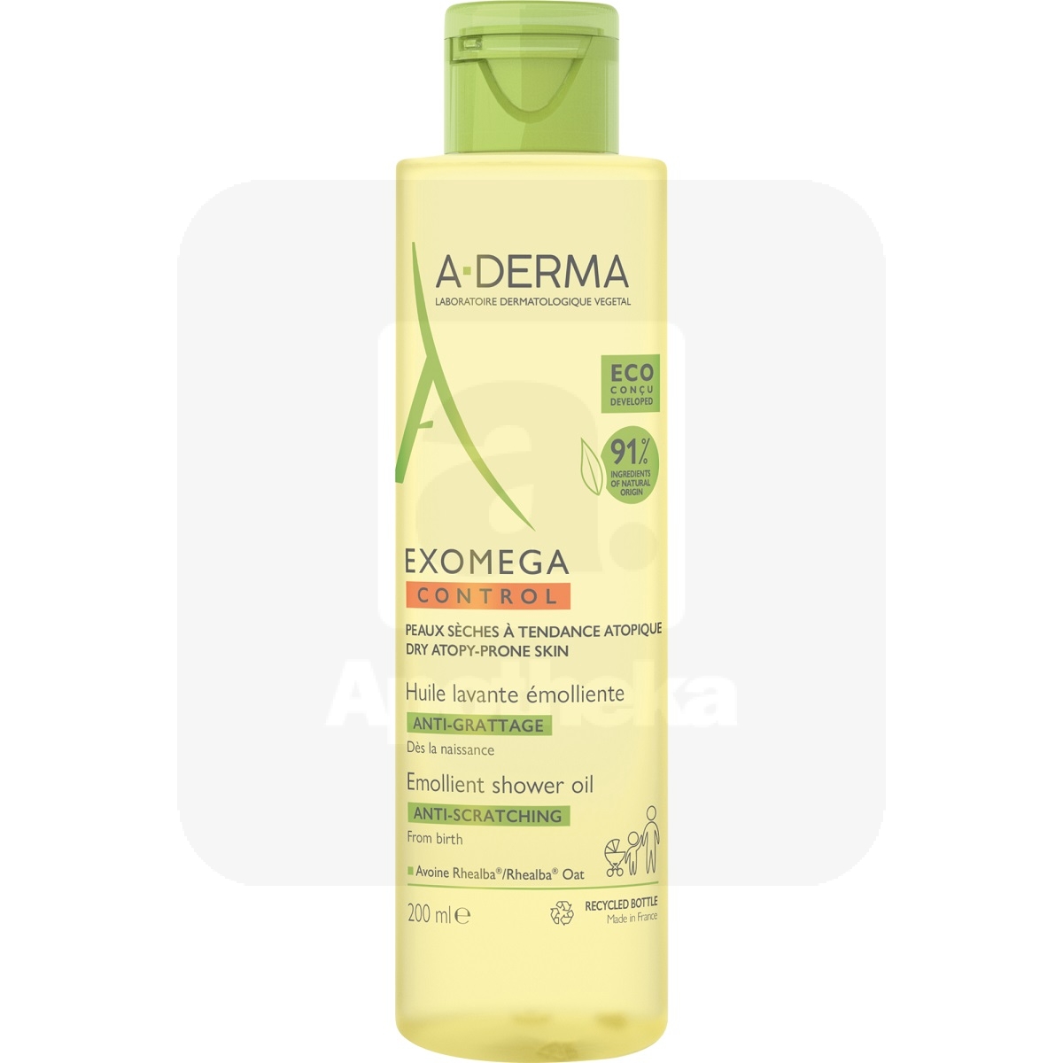 A-DERMA EXOMEGA CONTROL DUSHIÕLI ATOOPILISELE NAHALE 200ML - Tootepilt 1
