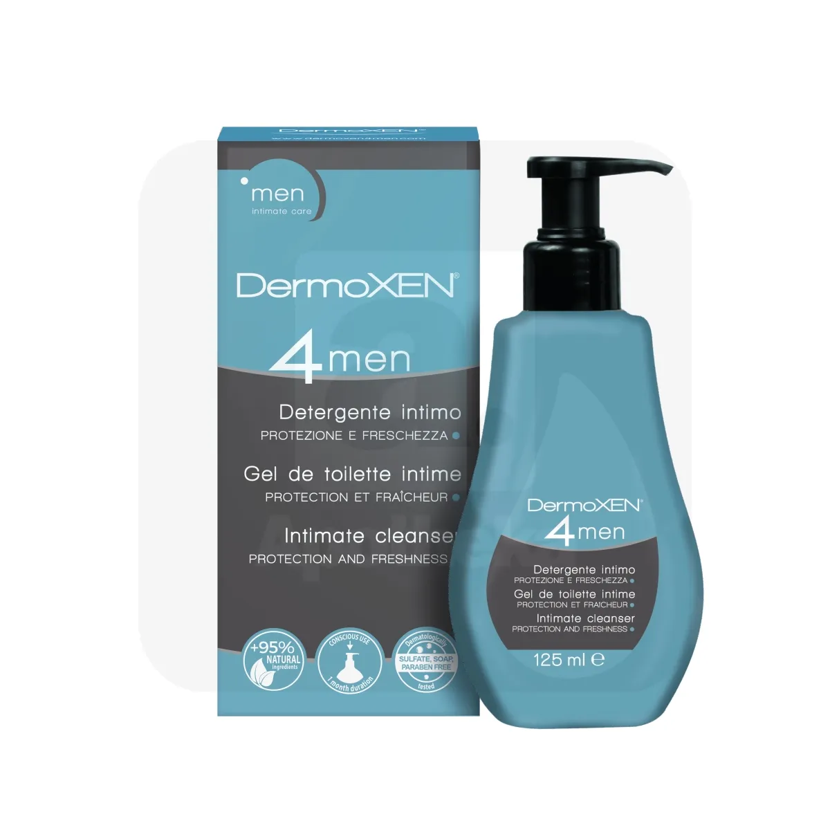 DERMOXEN 4MEN INTIIMPESUGEEL MEESTELE 125ML - Tootepilt 1
