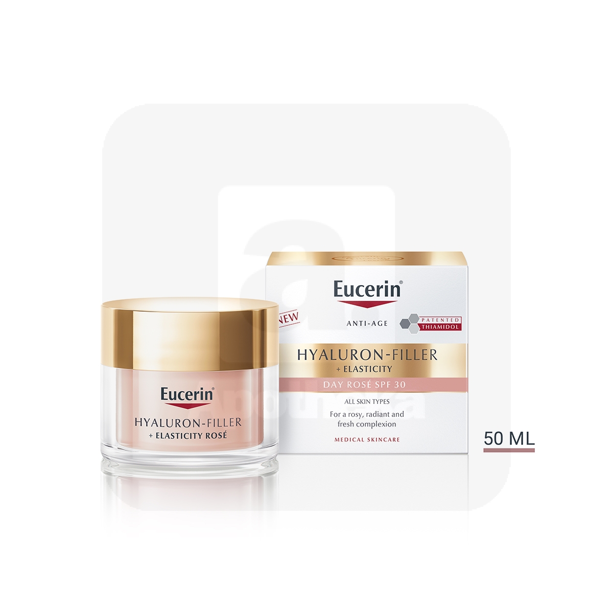 EUCERIN HYALURON FILLER+ELASTICITY ROSE PÄEVAKREEM SPF30 50ML - Tootepilt