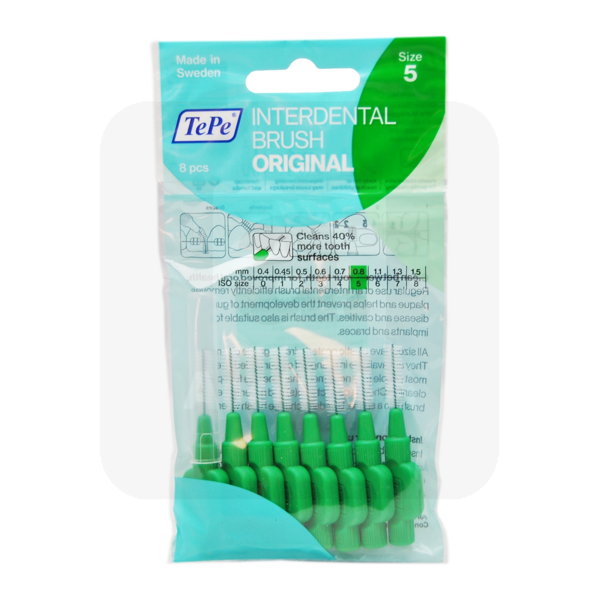 TEPE INTERDENTAALHARJAD 0,8MM N8 - Tootepilt