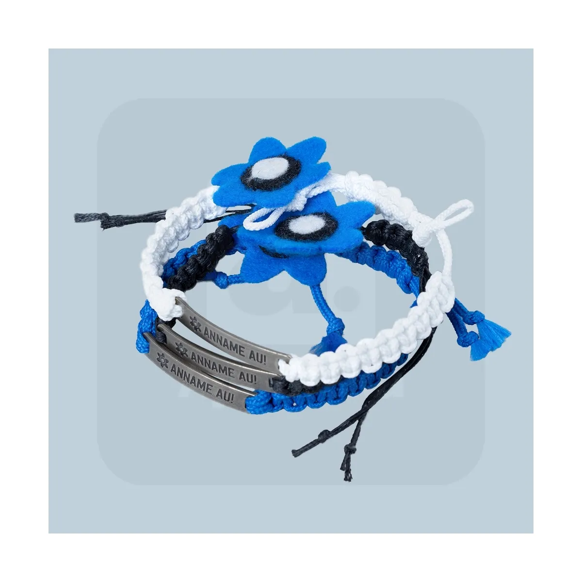 Annetus: punutud käepael, sinilill 5 € - Tootepilt